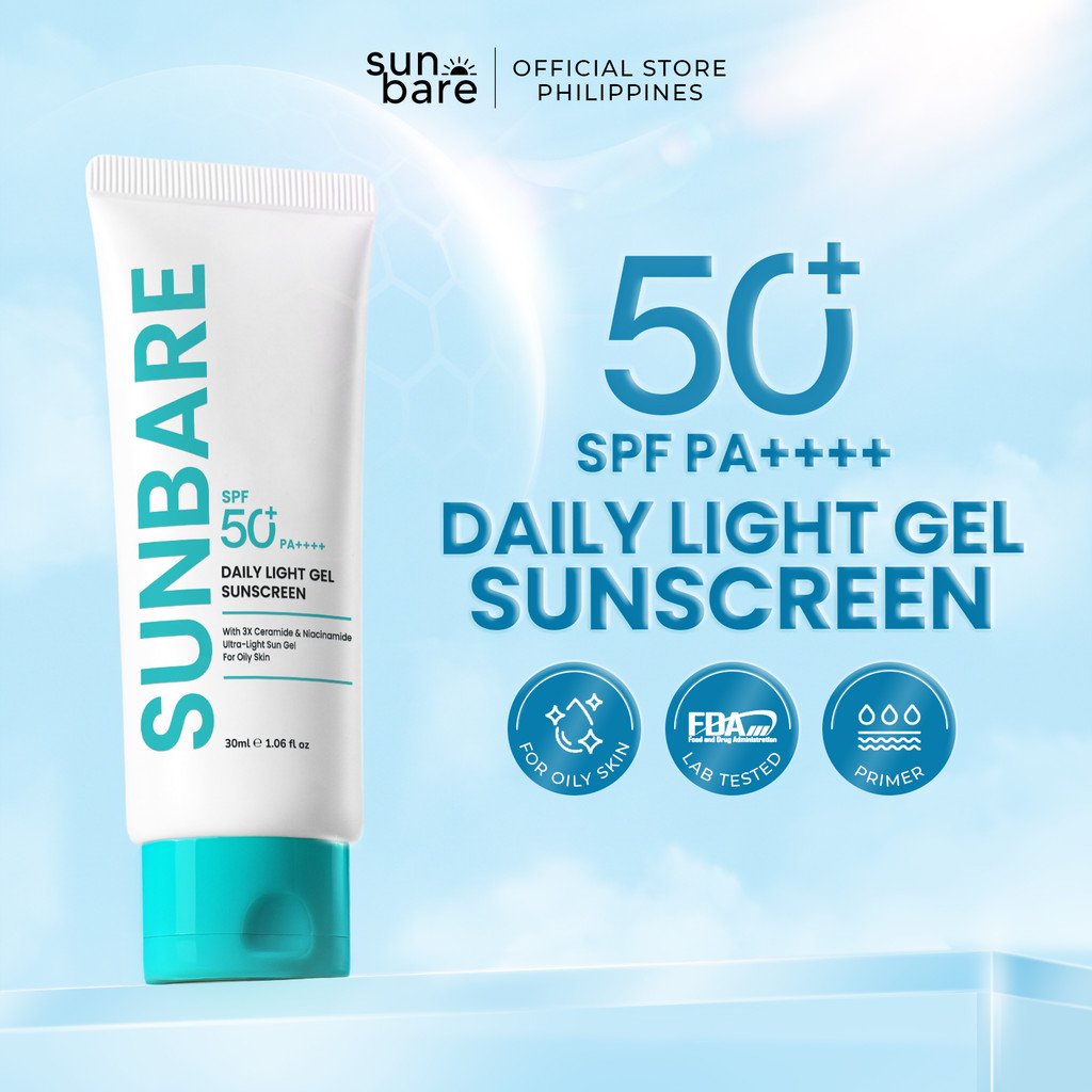 SUNBARE Daily Light Gel Sunscreen SPF 50 PA++++ | Shopee Malaysia