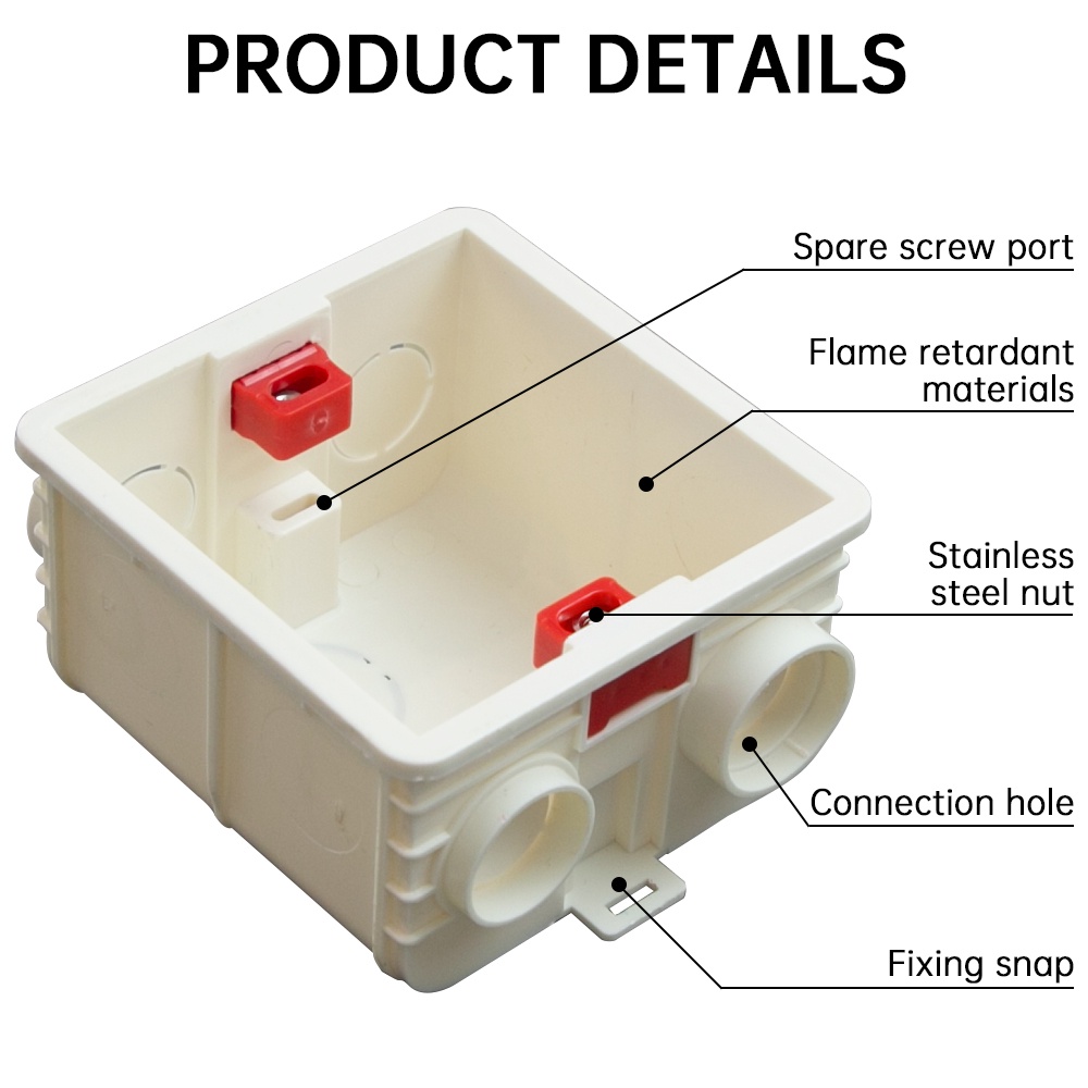 AMPCOM 86-Type PVC Internal Mount Adjustable Junction Box | Shopee Malaysia