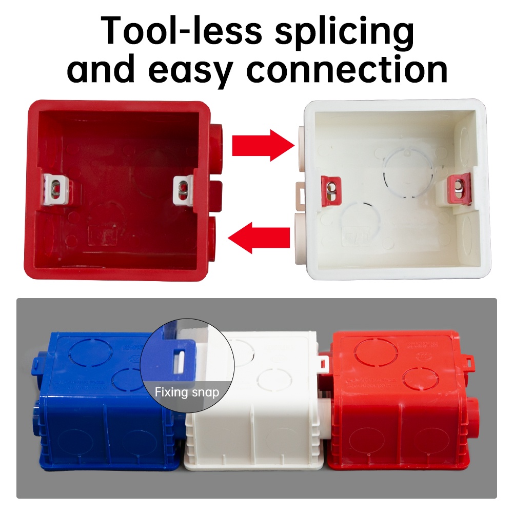 AMPCOM 86-Type PVC Internal Mount Adjustable Junction Box | Shopee Malaysia