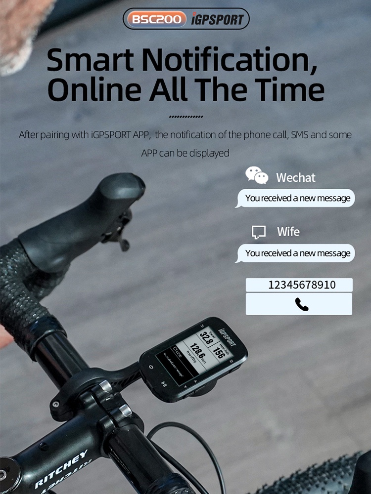 IGPSPORT BSC200 Bike speedometer wireless water proof IPX7 Rechargeable