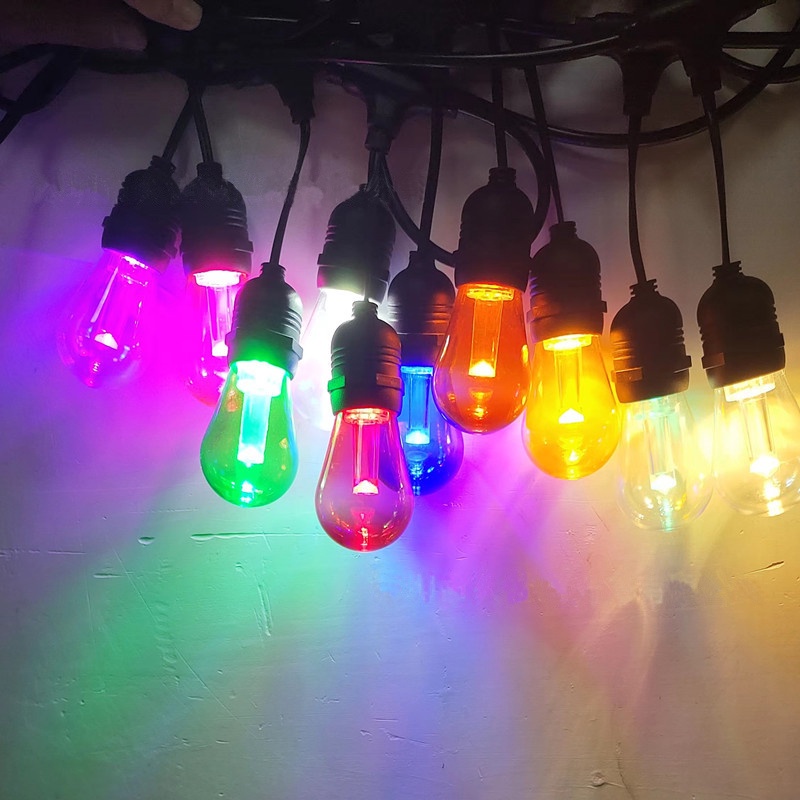 5 packs E27 Colourful LED Bulb 2W S14 Plastic Bulb Party Fairy Lights ...