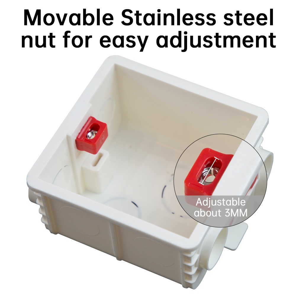 AMPCOM 86-Type PVC Internal Mount Adjustable Junction Box | Shopee Malaysia