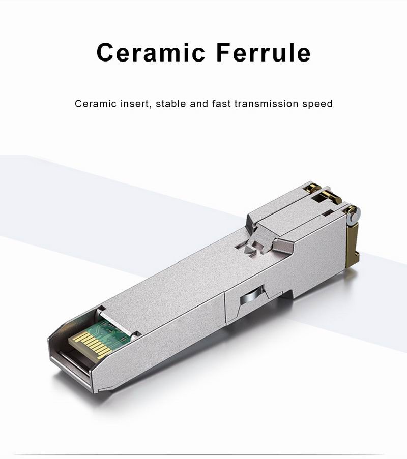 1 piece Plug-in Fiber Optical Transceiver Gigabit 1.25g SFP Copper RJ45 ...