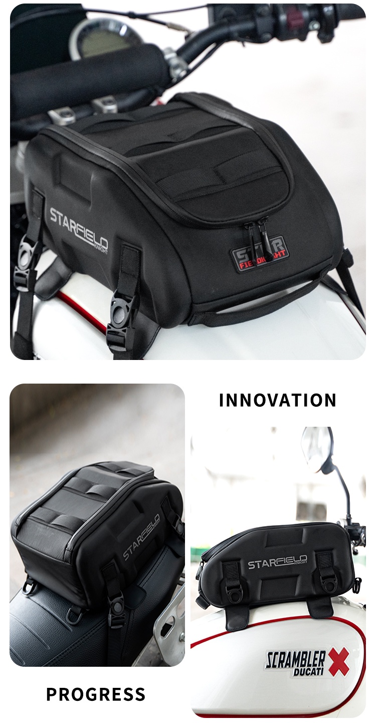 Waterproof Motorcycle Back Seat Bag Fuel Tank Bag Multifunction Moto ...