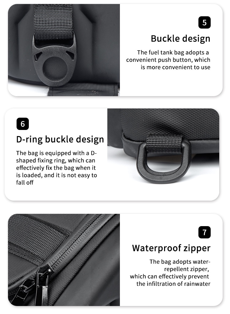 Waterproof Motorcycle Back Seat Bag Fuel Tank Bag Multifunction Moto ...