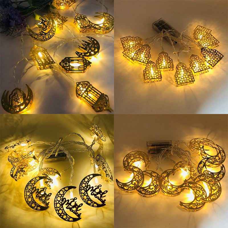 Ramadan Decorations raya Moon Star Led String Lights EID Mubarak Decor ...