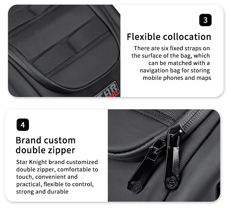 Waterproof Motorcycle Back Seat Bag Fuel Tank Bag Multifunction Moto ...