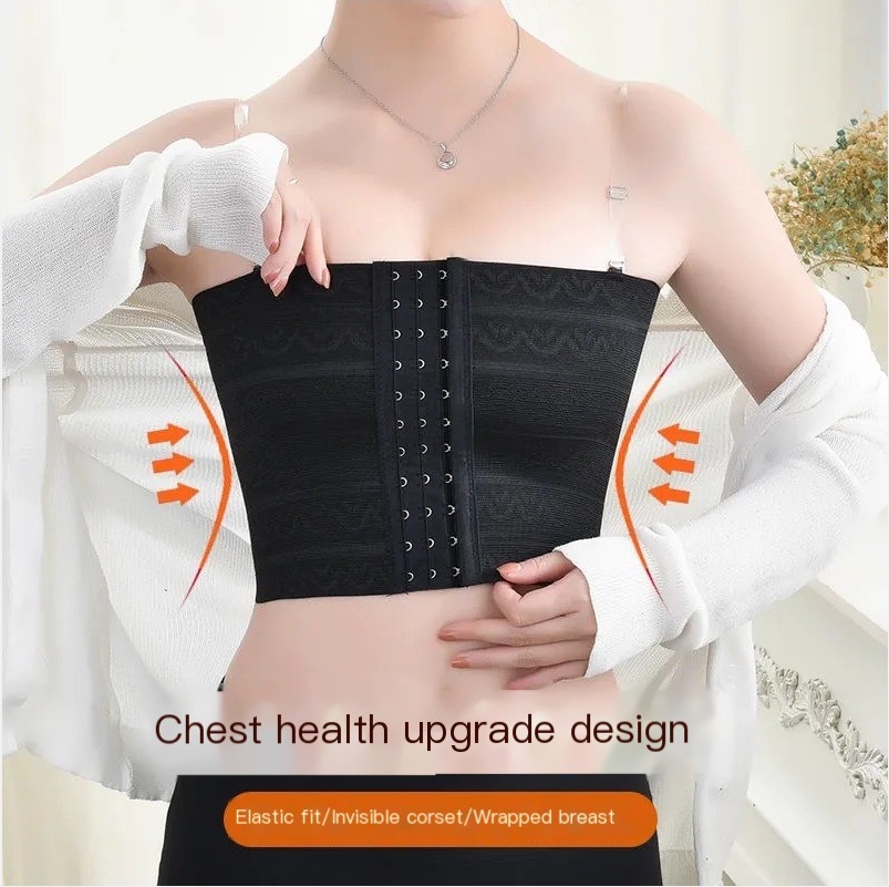 Front breasted chest band bandage body shaping underwear chest ...
