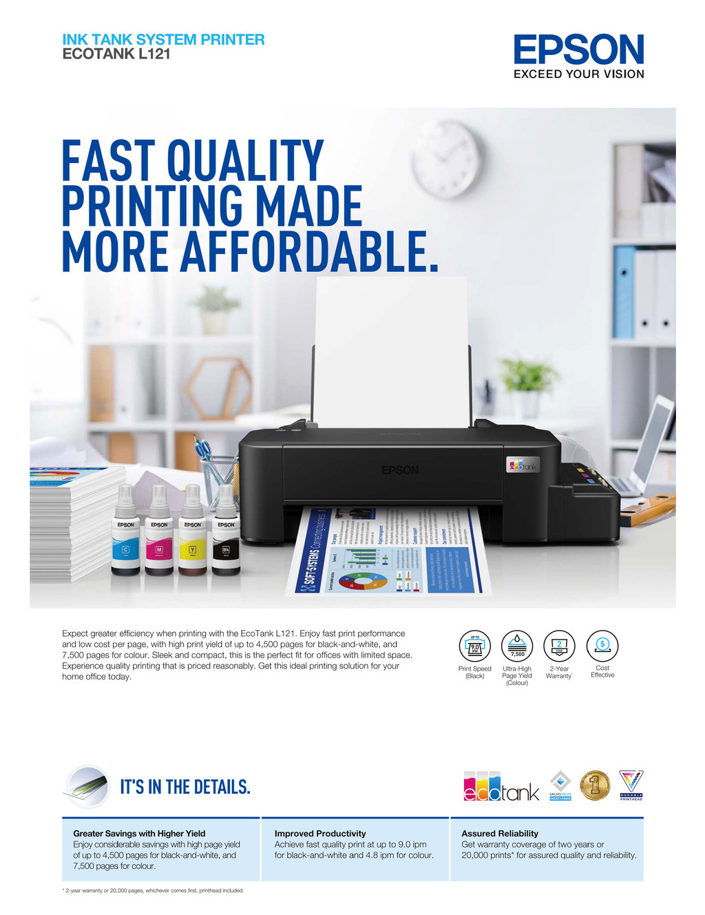 Epson L121 Ecotank Printer Shopee Malaysia