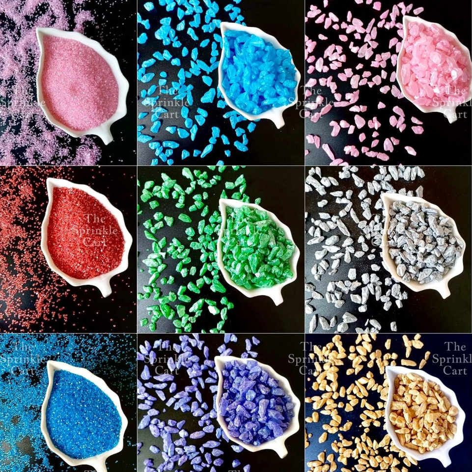 100grams Sugar Sand Glitter Sparkle Sprinkles Edible Sugar Color Cake ...