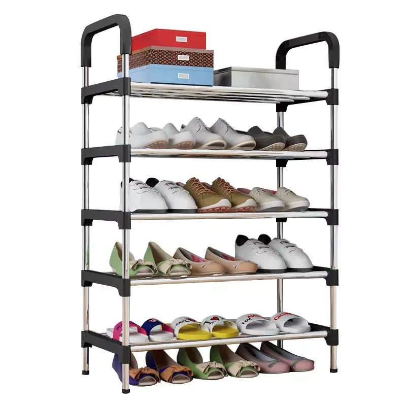 WXD 6 Layer Shoe Rack Tier Colored Stainless Steel Stockable Shoes ...