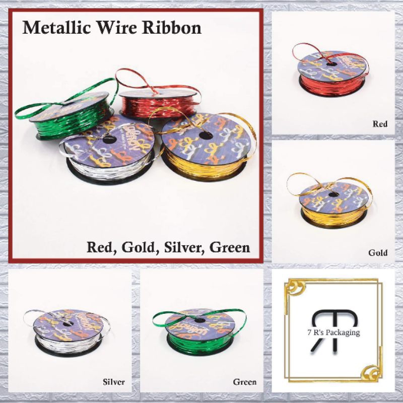 20 meter - Metallic Wire Ribbon | Shopee Malaysia