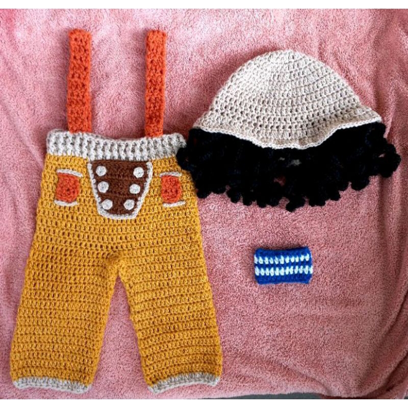 Crochet Usopp One piece Costume for 0 to 12 months old baby Pictorial ...