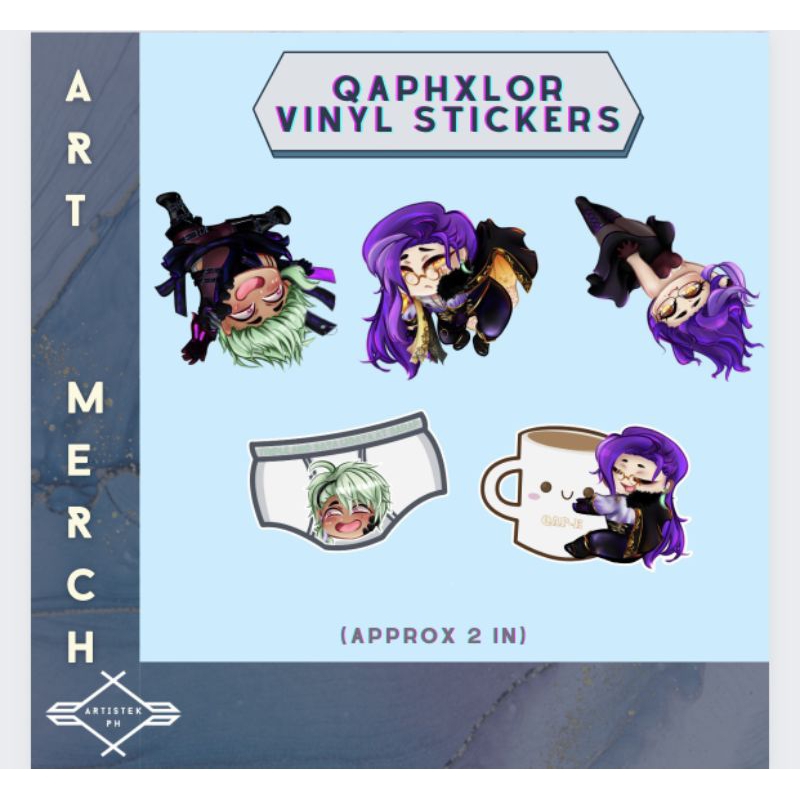 ARTISTEK PH VINYL STICKERS (QAPHXLOR Full set 5pcs) | Shopee Malaysia