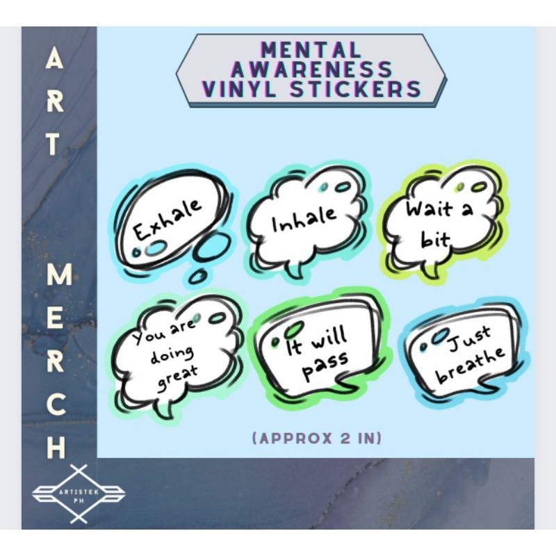 ARTISTEK PH VINYL STICKERS SET 5 (Mental Awareness Full set 5pcs ...