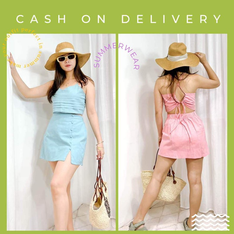 TIERED BUTTON DOWN MINI SKIRT SUNDOWNERS main image 1