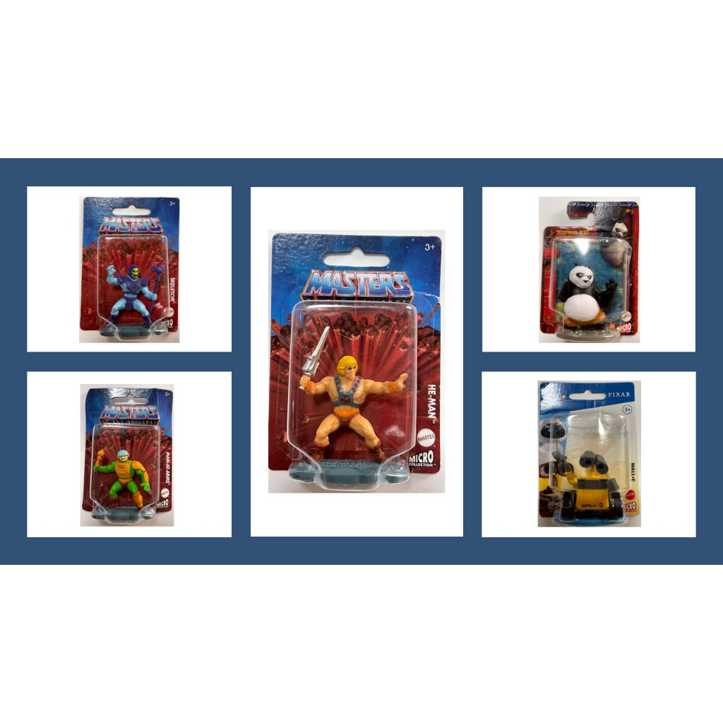 Mattel - Micro Figs -He-Man,Skeletor,Man-at-Arms,Wall-E,Kung Fu Panda ...