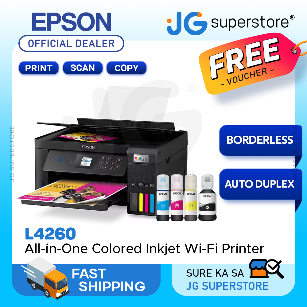 Epson EcoTank L4260 Duplex All-in-1 Ink Tank Borderless Printer w/Print ...