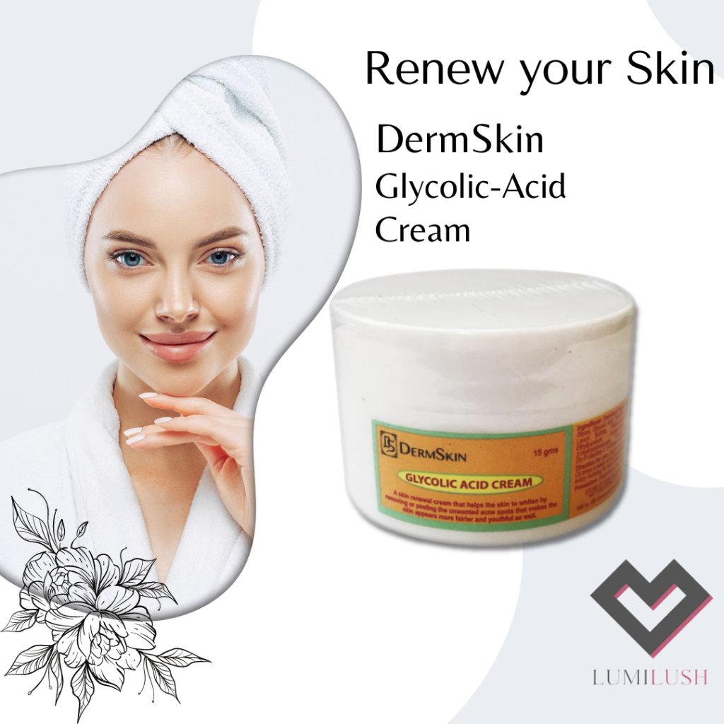 Derm Skin Glycolic Acid Cream 15g Glycolic Cream 6 10g Topical Anti Aging Whitens Acne Scars 