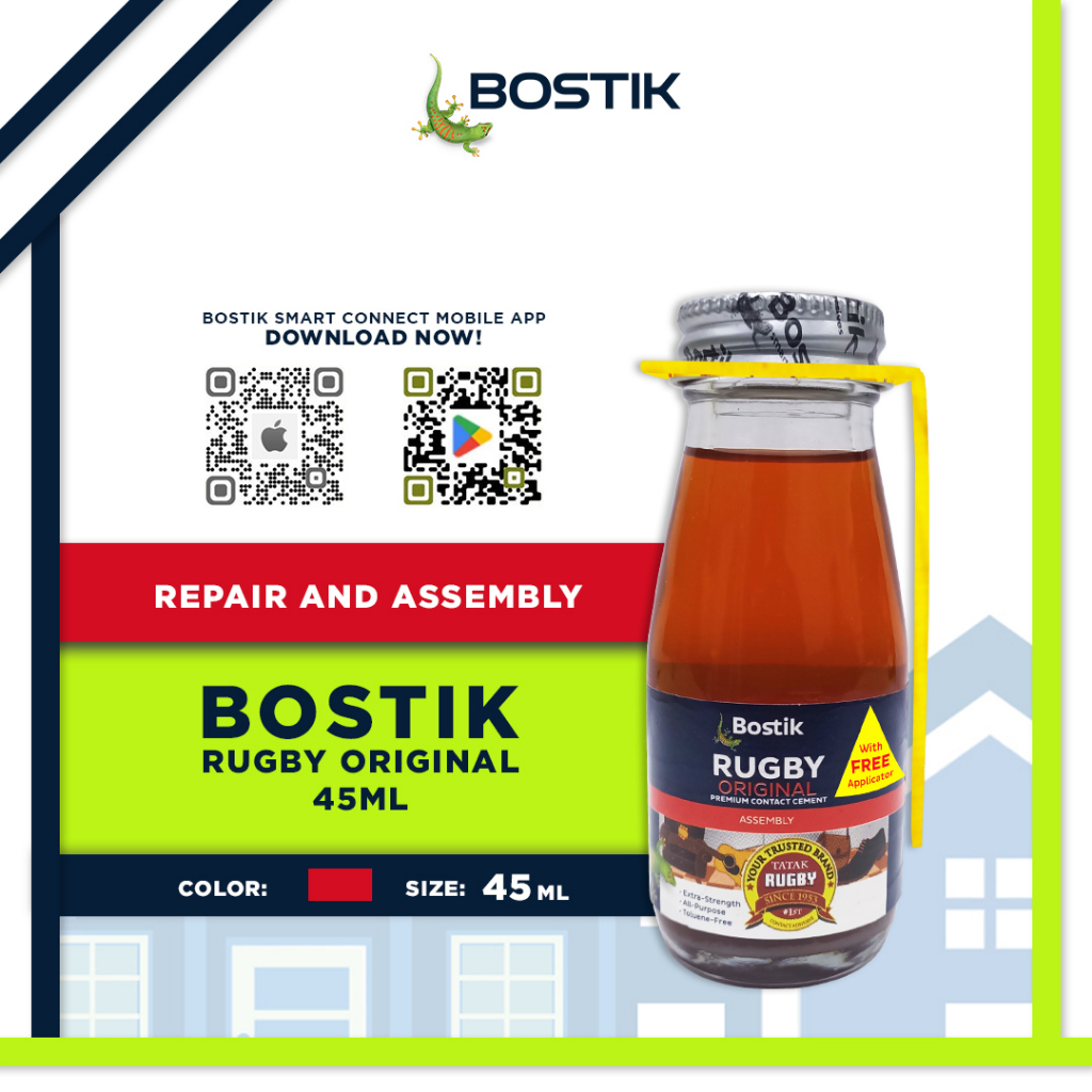 Bostik Rugby 45ML - w/ applicator (Bonding of rubber, leather, rubber ...