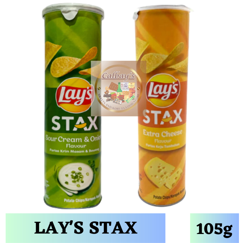 Lay's Stax 105g ( Extra cheese & Sour Cream ) | Shopee Malaysia