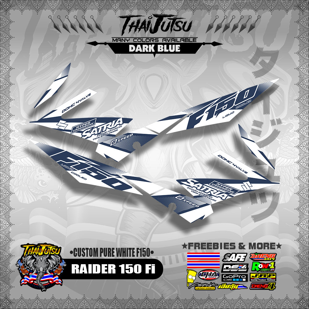 RAIDER 150 Fi DECAL ( CUSTOM PURE WHITE F150 )【ThaijutsuStickers ...