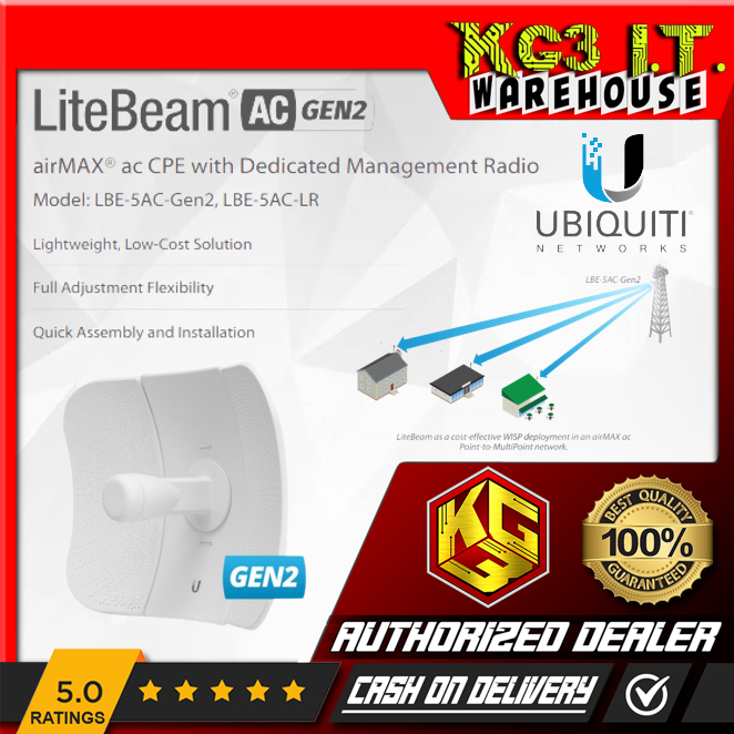 Ubiquiti Access Point airMAX LiteBeam 5 AC Gen2 5GHz 23dBi 2x2 MIMO ...