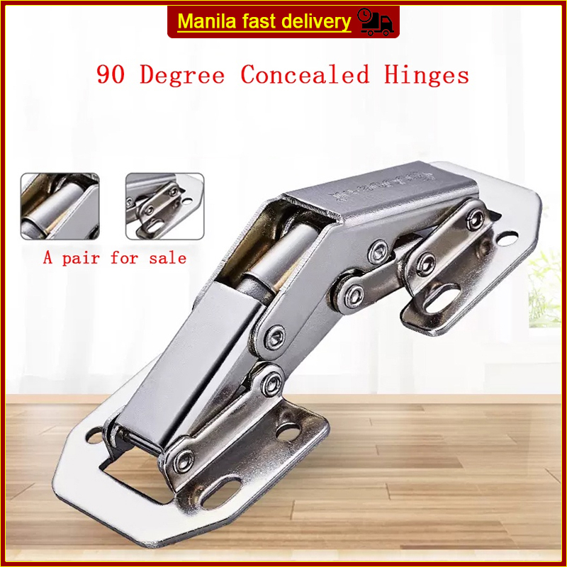 90 Degree Concealed Hinge Cupboard Door Bridge For Cabinets Cabinet Hinges 2pcs With Screw 7906