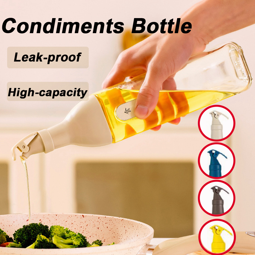 Condiments Bottle Glass Oil Bottle LeakProof Soy Sauce Vinegar Bottle