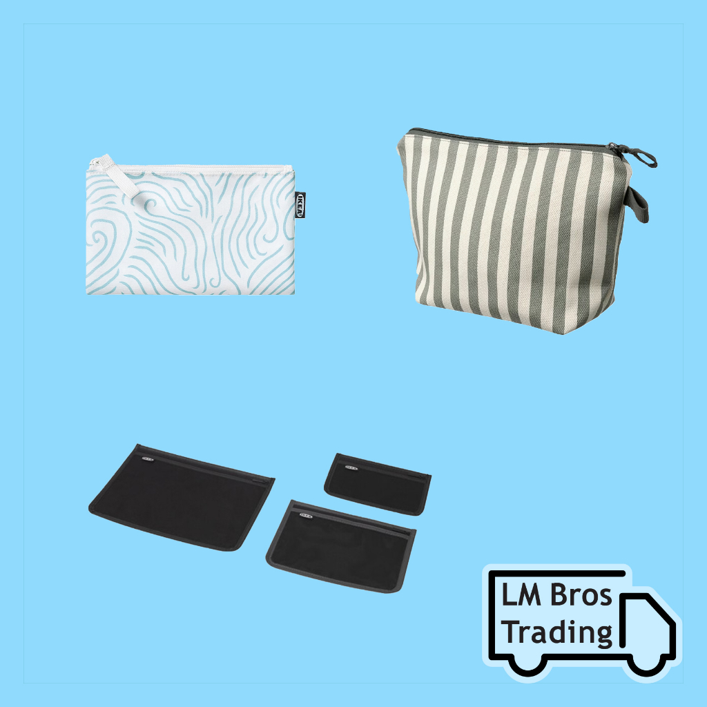 Ikea Broderlig, Skorda, Varantennmal, and Varldens Travel bag and pouch