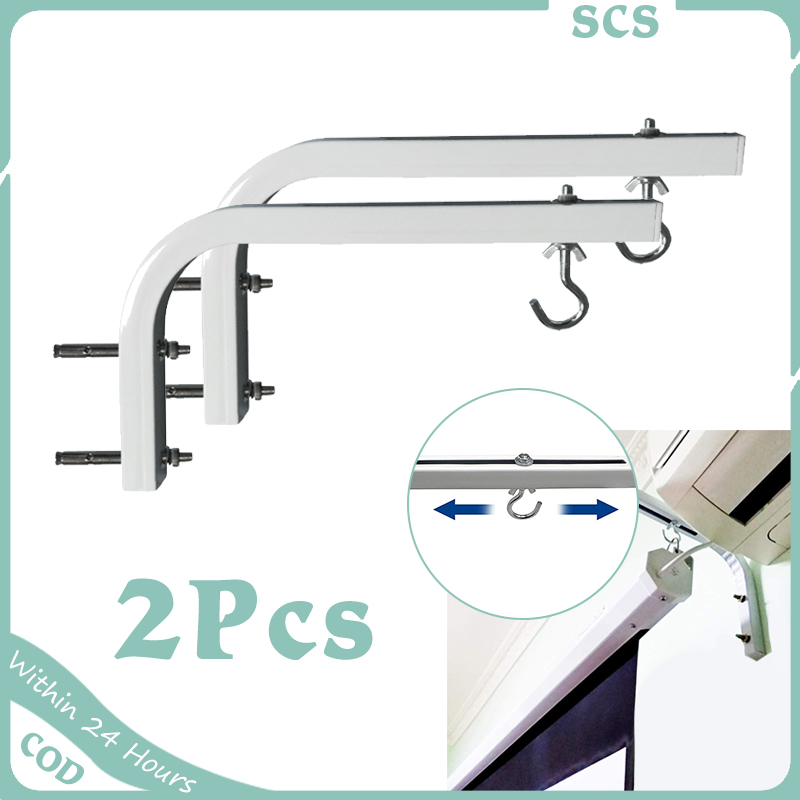 Wall Mount Projector Screen Hanging Bracket with Hooks,for Home