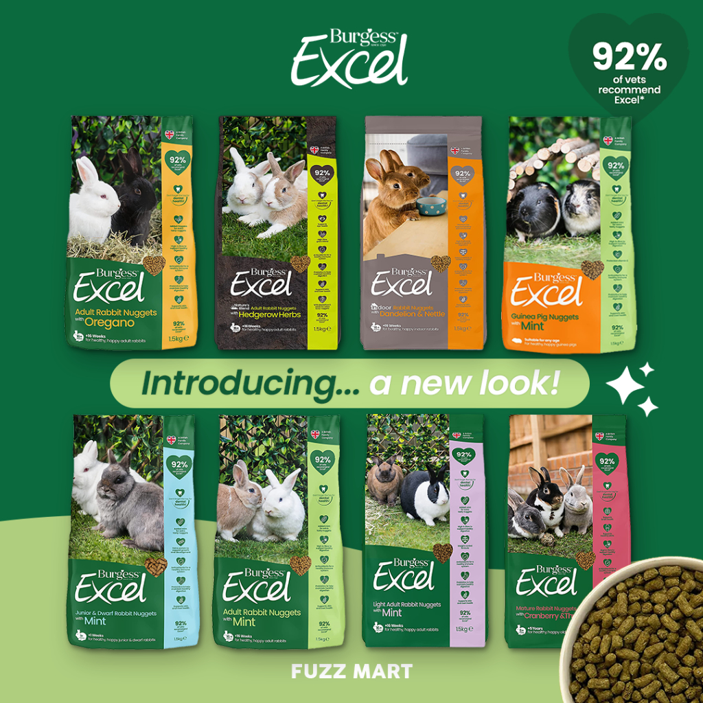 (500g/1.5kg) Burgess Excel Mint Nuggets for Rabbit (7 variants