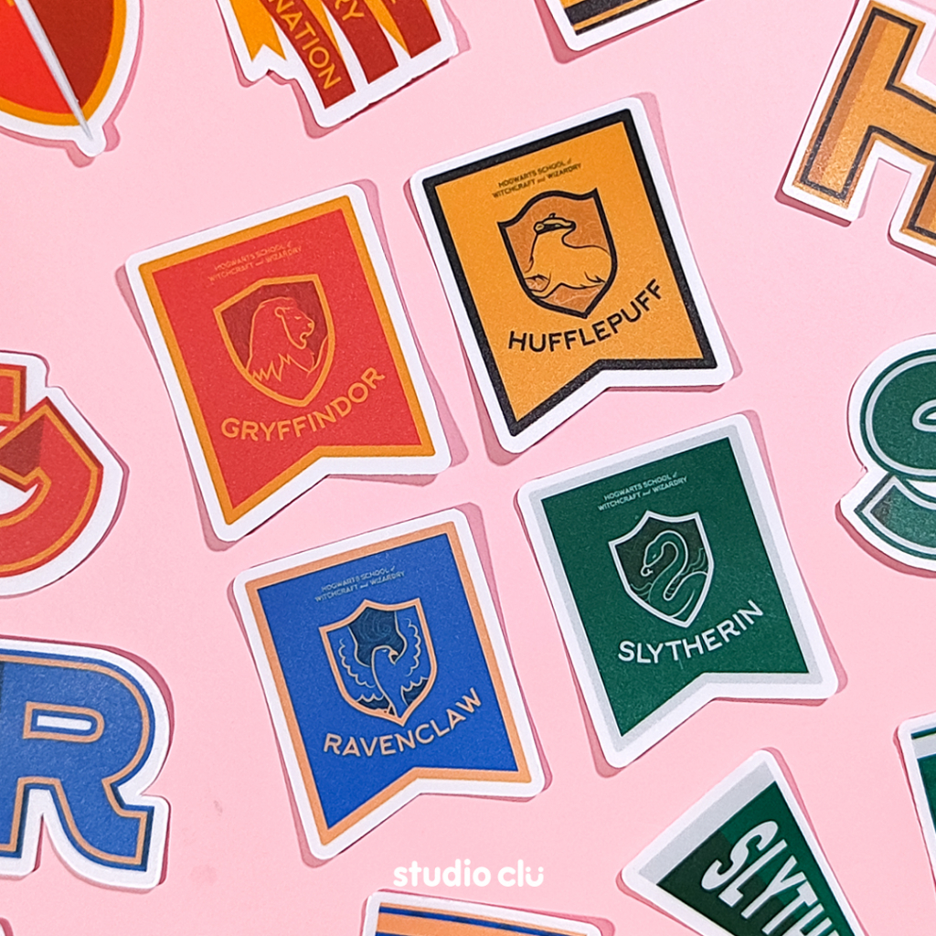 Harry Potter Hogwarts Sticker Set | Gryffindor Ravenclaw Hufflepuff ...