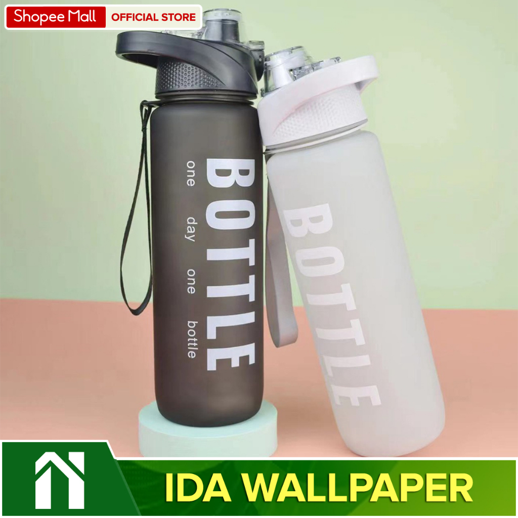 IDA 1 Liter Water Bottle Tumbler With Straw, One Day One Bottle Tumbler ...