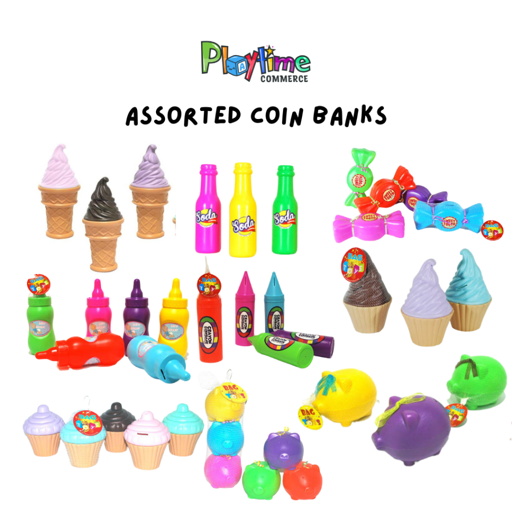 All About Coin Banks Cupcake Sundae Crayon Soda Candy Baby Bottle Money ...