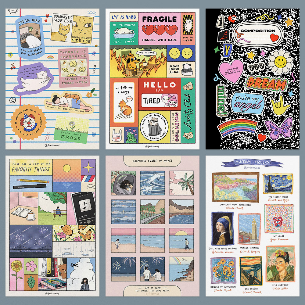 Vinyl Sticker Sheets Glossy Laminated | Louise Ramos | Shopee Malaysia