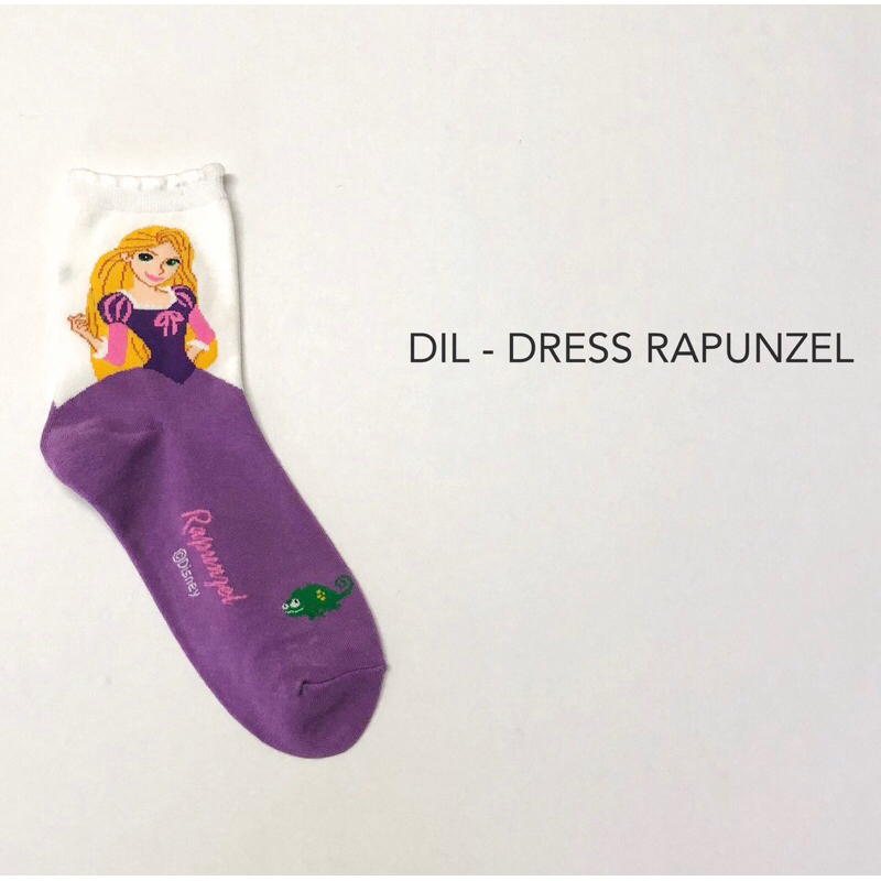 Disney Korean Iconic Socks - Characters Cartoons - Princess Crew Series 