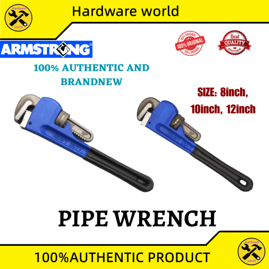 ARMSTRONG Heavyduty Straight adjustable Plumber wrenches (8", 10", 12",) Shopee Malaysia