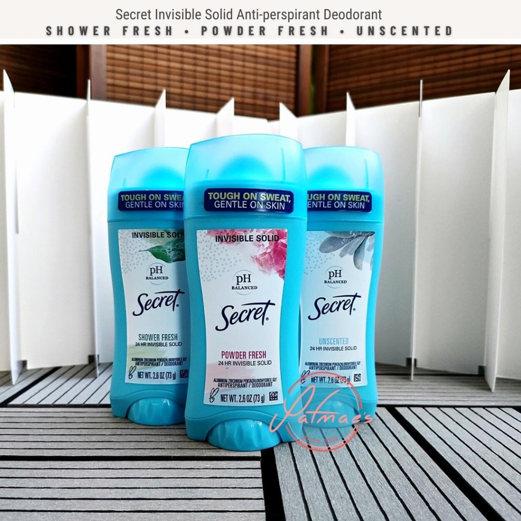Secret Antiperspirant Deodorant Invisible Solid Powder Fresh, Shower ...