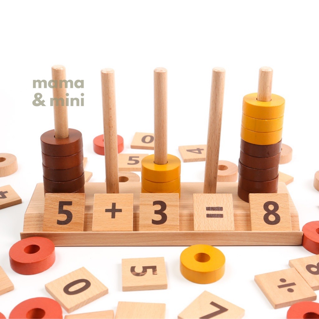 Wooden Arithmetic Operations Stacking Rings | Shopee Malaysia