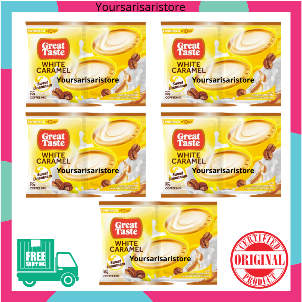 Great Taste White Caramel Twin Pack (5 x 50g) October 2023 Expiry