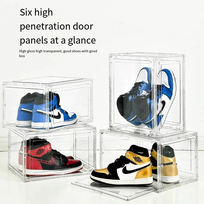 acrylic shoe box, basketball shoe box, stackable large sports