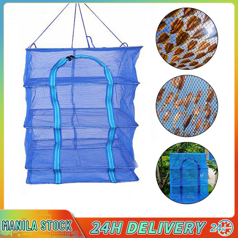 Fish Mesh Hanging Drying Net Food Folding Fish Vegetable Dishes Dryer