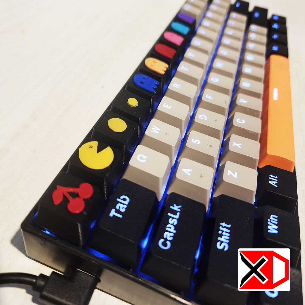 3D printed Pacman Artisan Keycaps for mechanical keyboard - Pacman ...