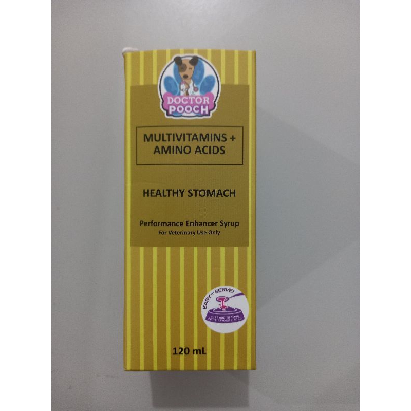 Doctor Pooch Multivitamins + Amino Acids HEALTHY STOMACH 120ML | Shopee ...