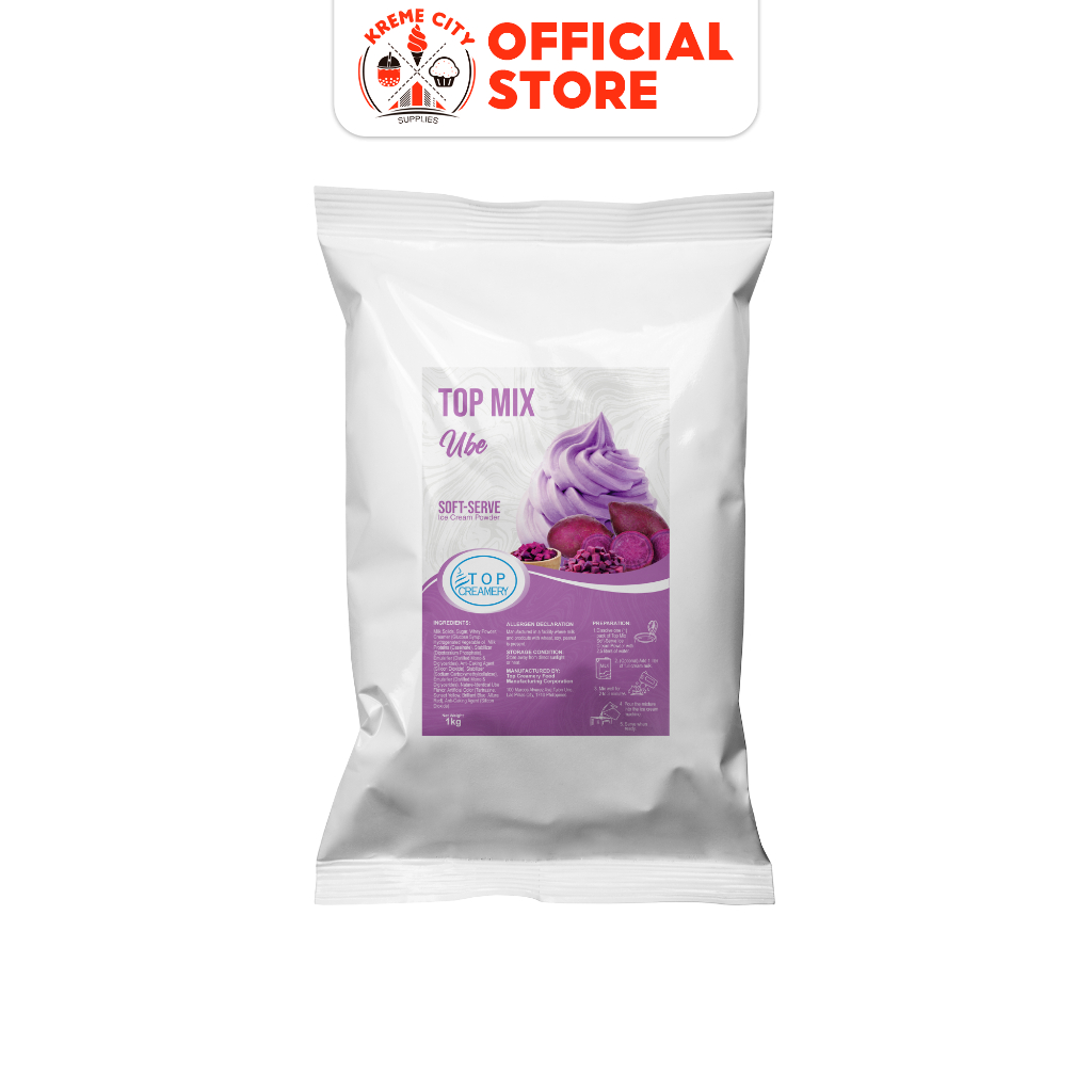 TOP Creamery Topmix Ube Soft Serve Ice Cream Powder Premix 1kg Shopee