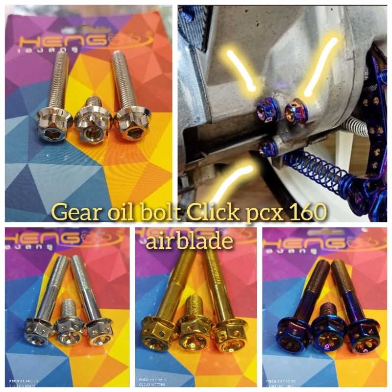HENG HONDA CLICK GEAR OIL BOLT (SET OF 3PCS) Shopee Malaysia