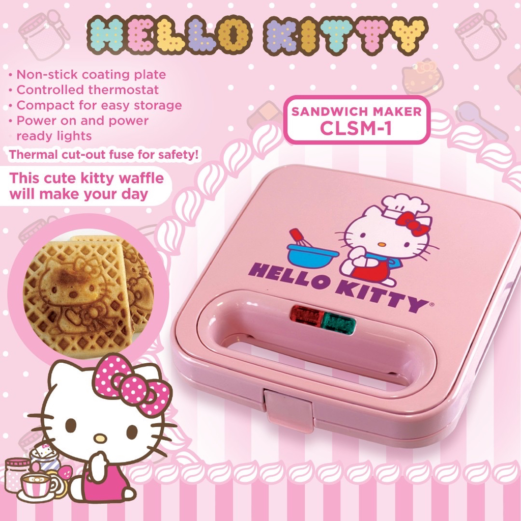 Tough Mama Hello Kitty Sandwich Maker CLSM1 Waffle Maker Nonstick