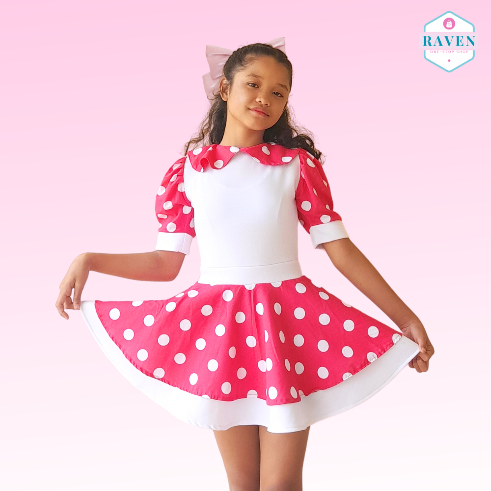 MINNIE MOUSE Mickey Mouse Dress Costume Outfit Birthday Formal Cartoons ...