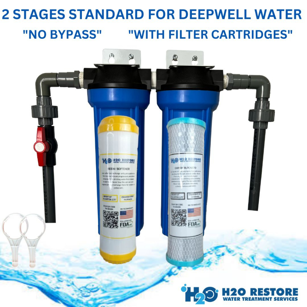 Water Filter H2O Restore 2 Stages Standard For Deepwell Water 10 Inch X ...